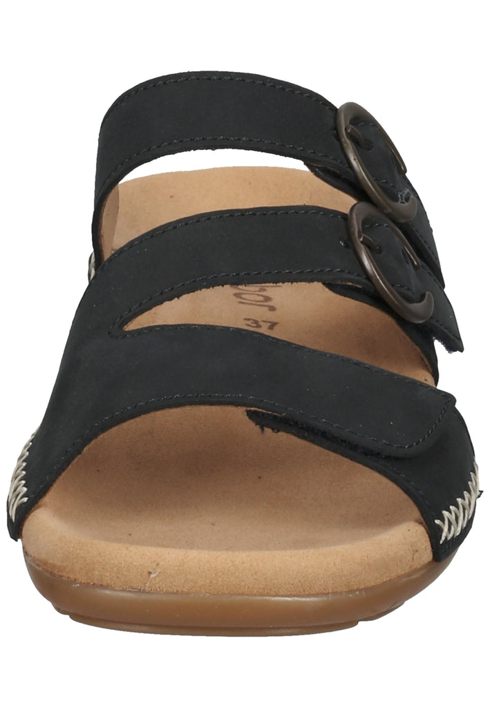 Gabor Pantoletten Nubukleder Nachtblau - surf4shoes
