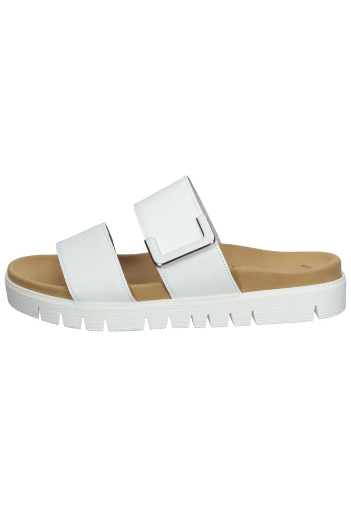 Gabor Pantoletten Leder Weiß - surf4shoes