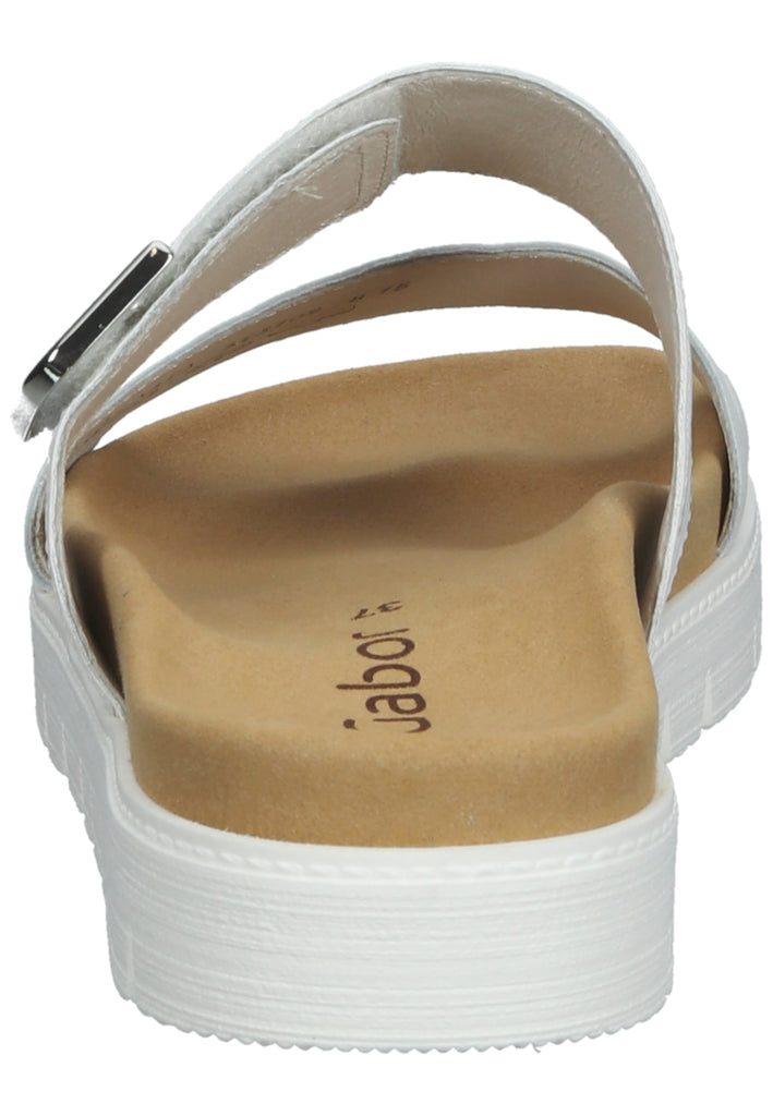 Gabor Pantoletten Leder Weiß - surf4shoes