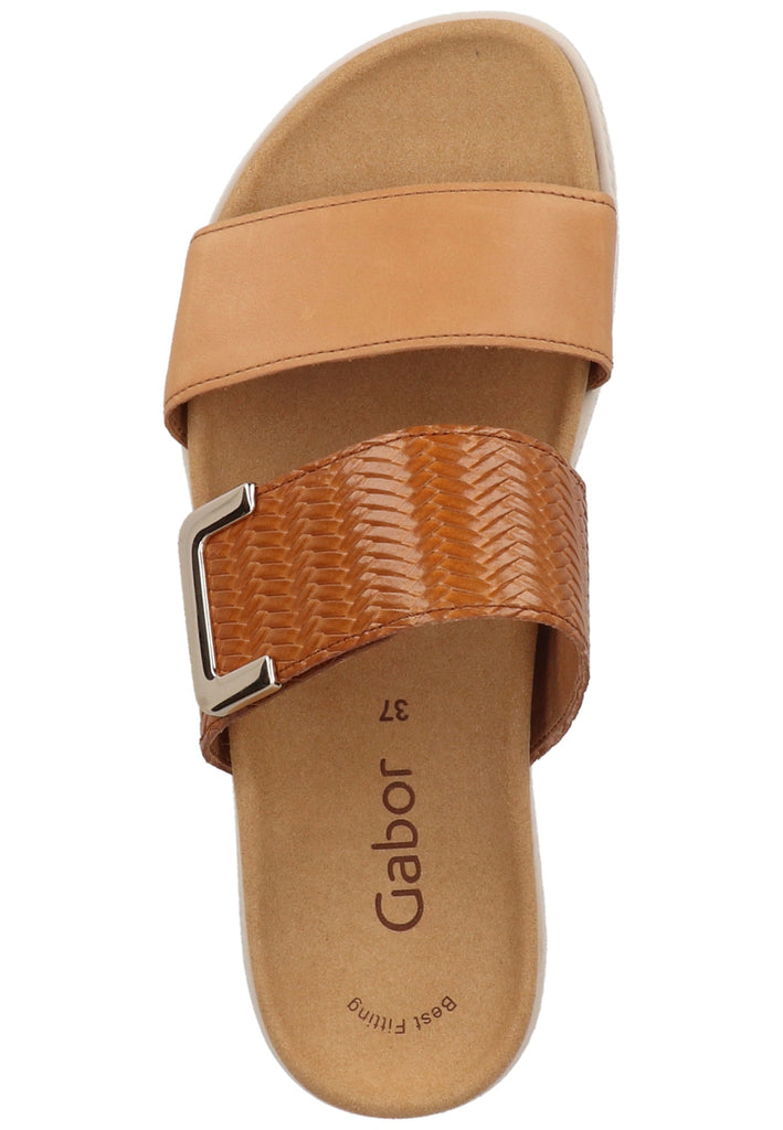 Gabor Pantoletten Leder Cuoio - surf4shoes