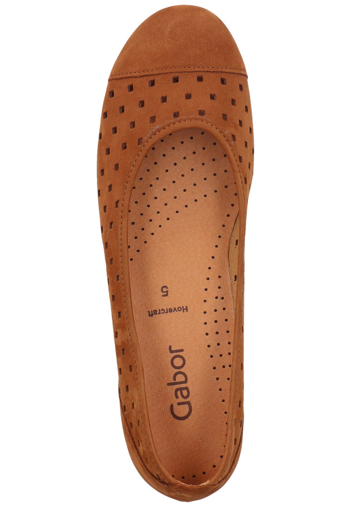 Gabor Ballerinas Nubukleder Brandy - surf4shoes