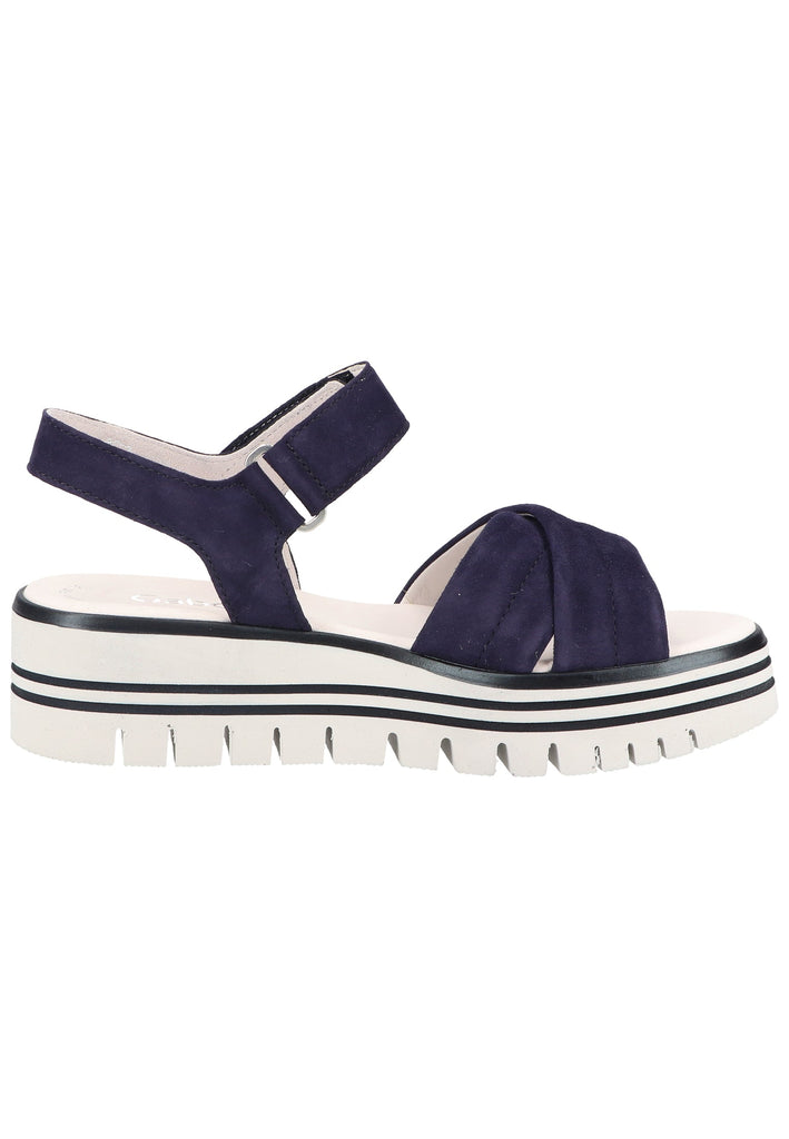 Gabor Sandalen Veloursleder Blau - surf4shoes