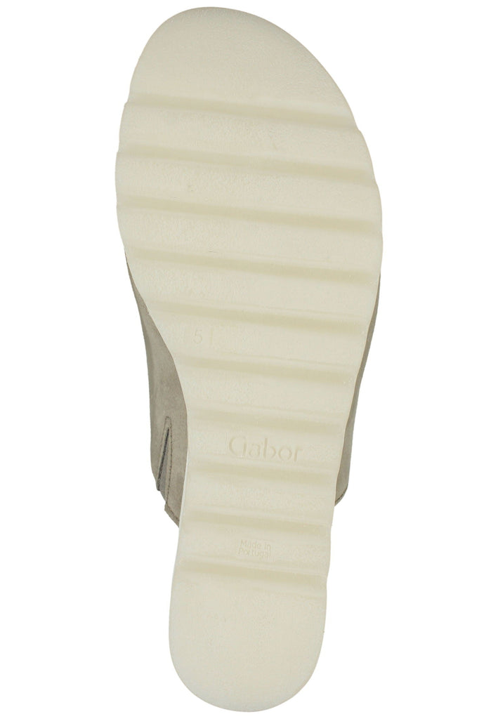 Gabor Pantoletten Veloursleder Beige - surf4shoes