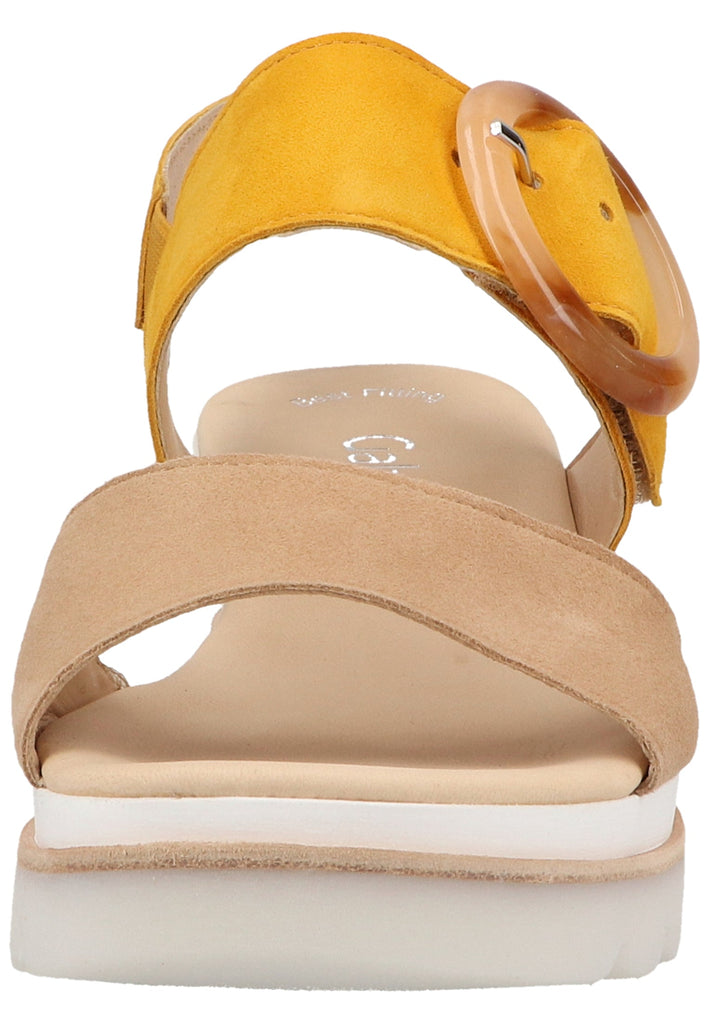 Gabor Sandalen Veloursleder Beige/Gelb - surf4shoes