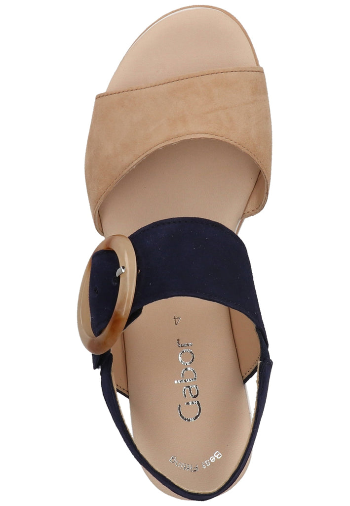 Gabor Sandalen Veloursleder Caramel - surf4shoes