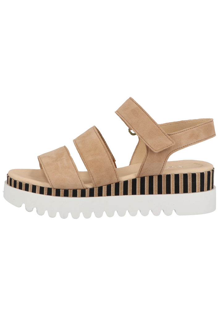 Gabor Sandalen Veloursleder Caramel - surf4shoes