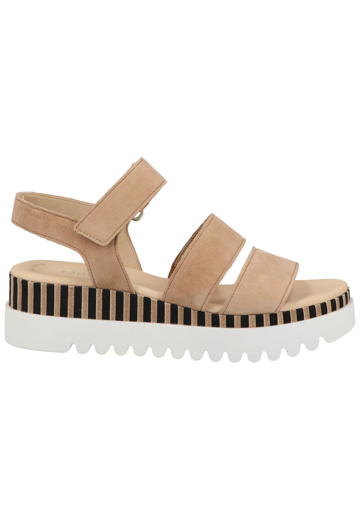 Gabor Sandalen Veloursleder Caramel - surf4shoes