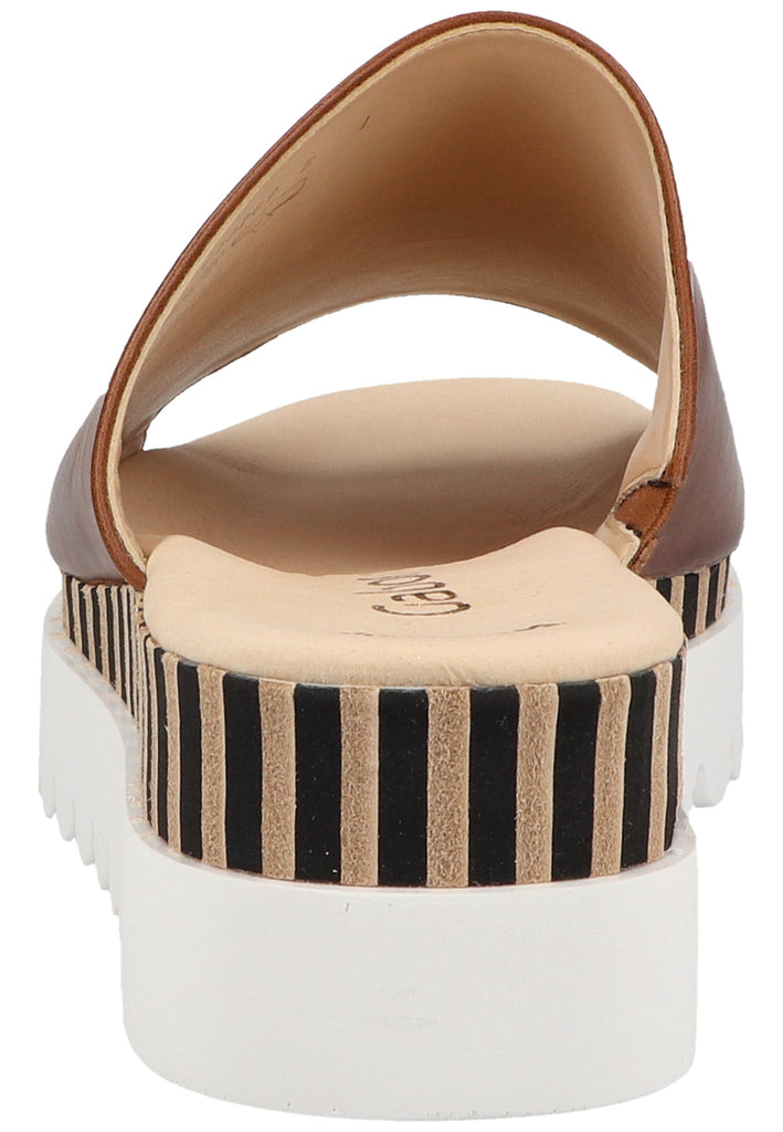 Gabor Pantoletten Leder Braun - surf4shoes