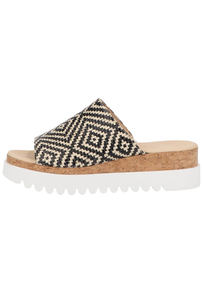 Gabor Pantoletten Leder Schwarz - surf4shoes