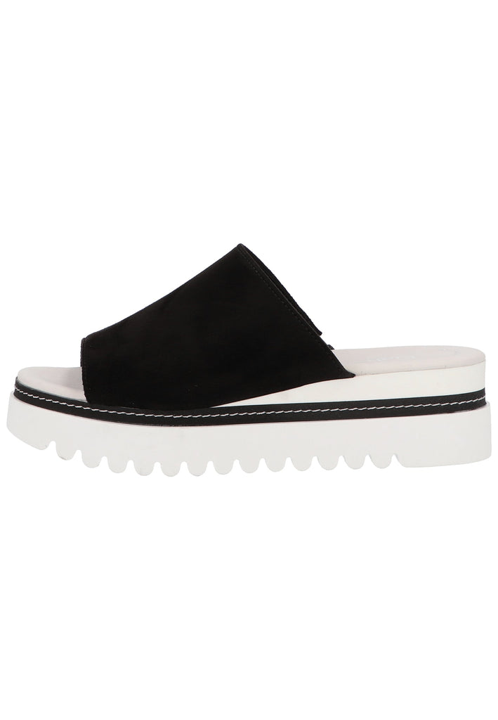 Gabor Sandalen Veloursleder Schwarz - surf4shoes