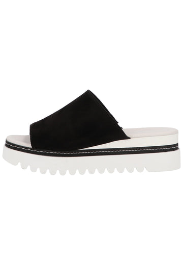 Gabor Sandalen Veloursleder Schwarz - surf4shoes