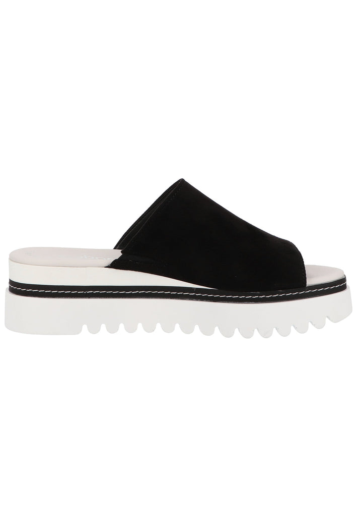 Gabor Sandalen Veloursleder Schwarz - surf4shoes