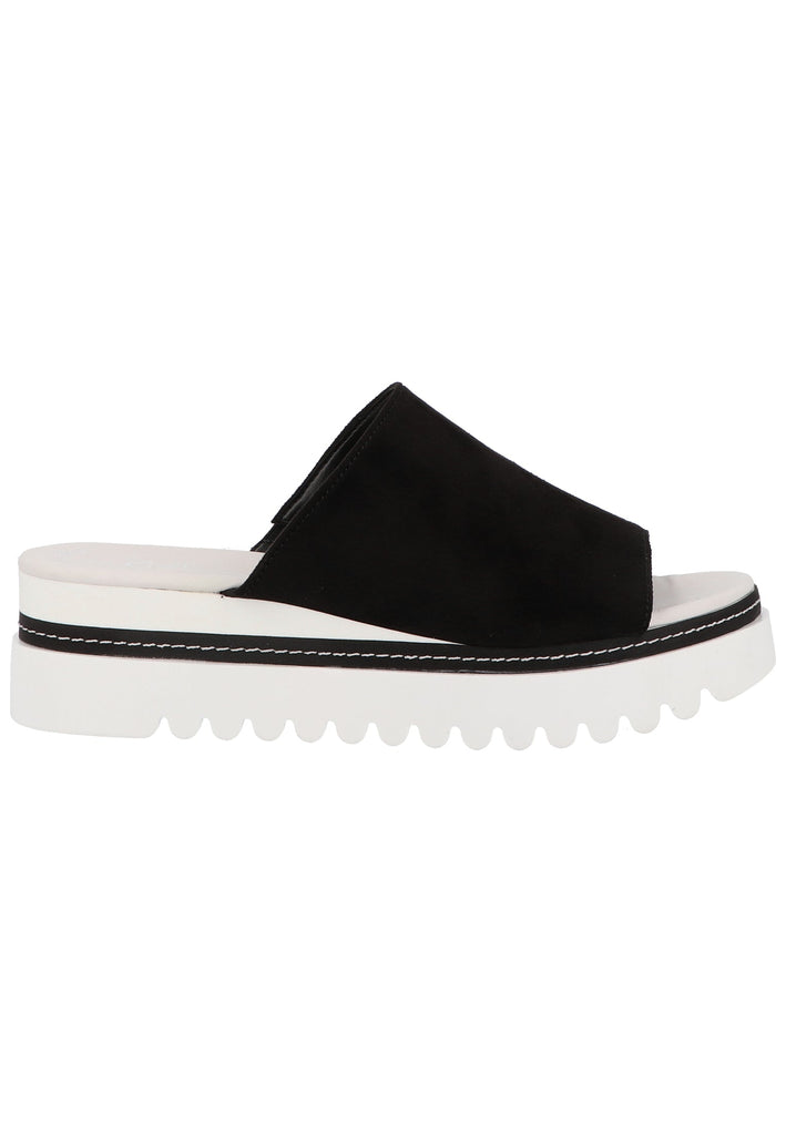 Gabor Sandalen Veloursleder Schwarz - surf4shoes