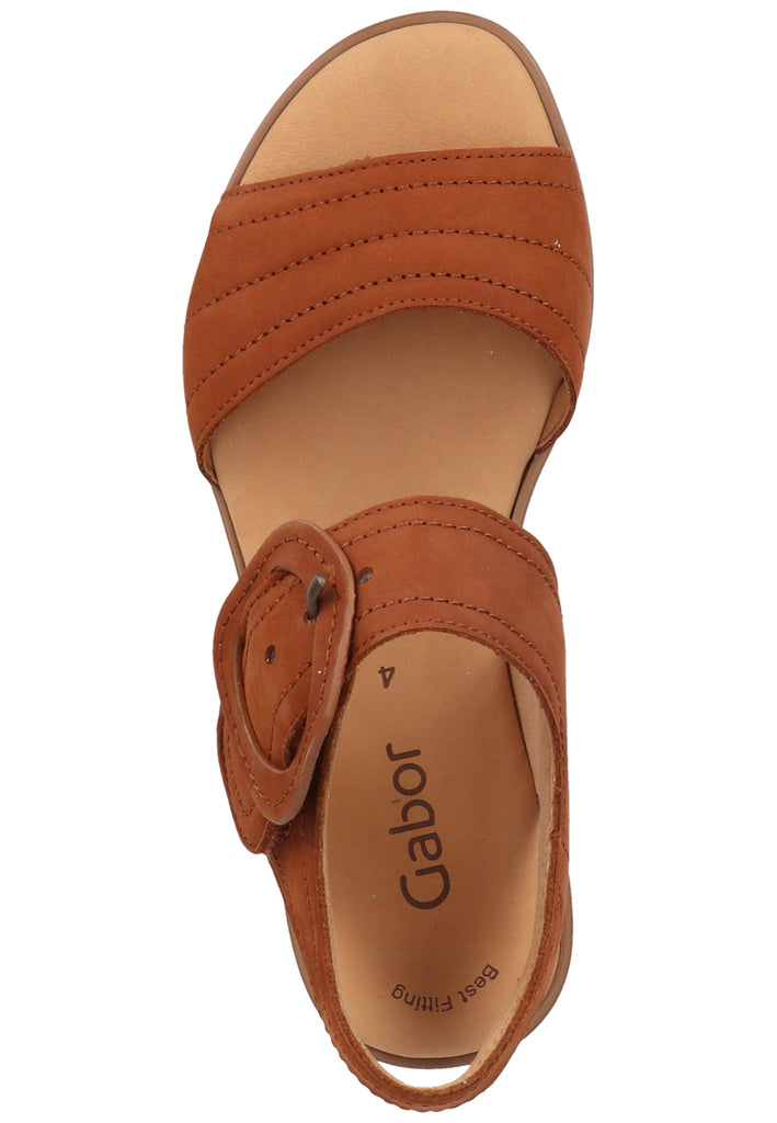 Gabor Sandalen Nubukleder Brandy - surf4shoes