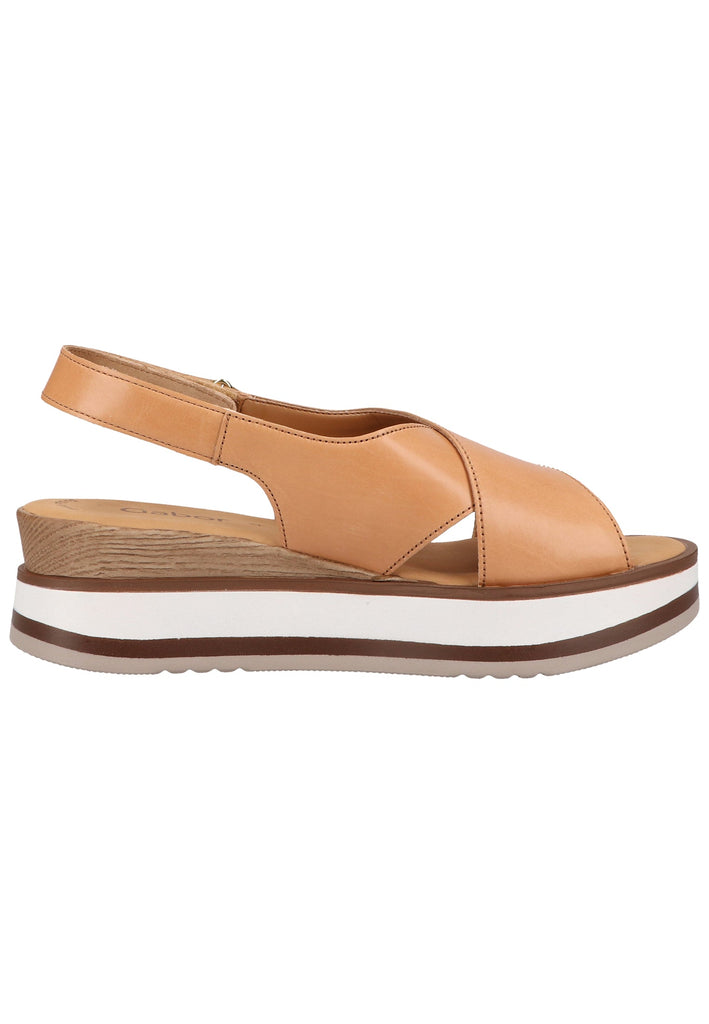Gabor Sandalen Nappaleder Hellbraun - surf4shoes