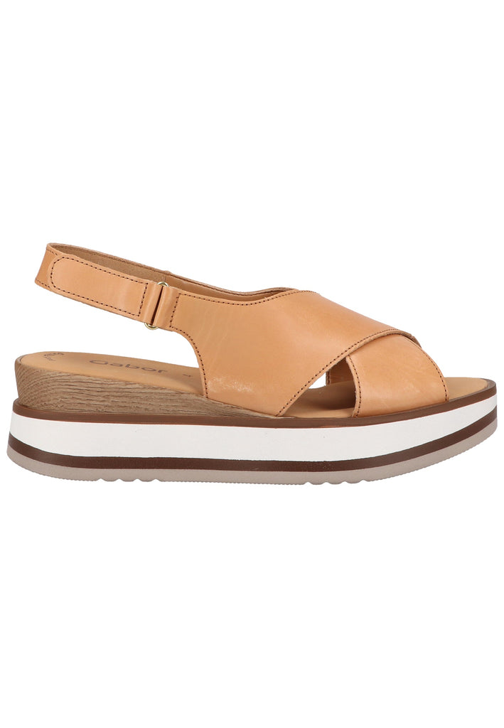 Gabor Sandalen Nappaleder Hellbraun - surf4shoes