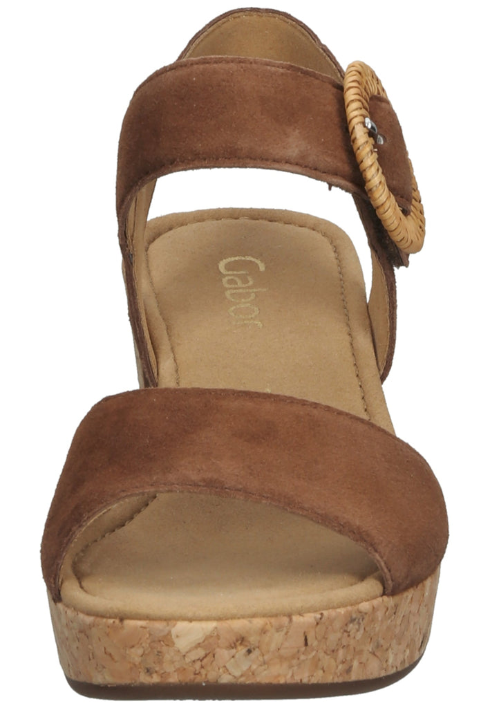 Gabor Sandalen Veloursleder Whisky - surf4shoes
