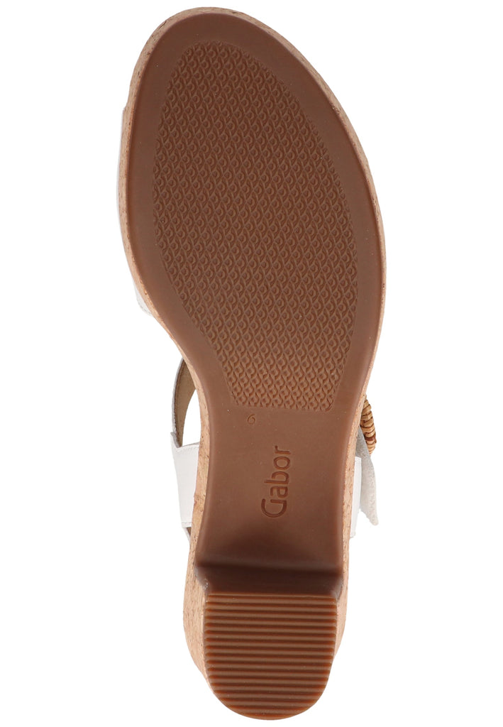 Gabor Sandalen Leder Weiß - surf4shoes