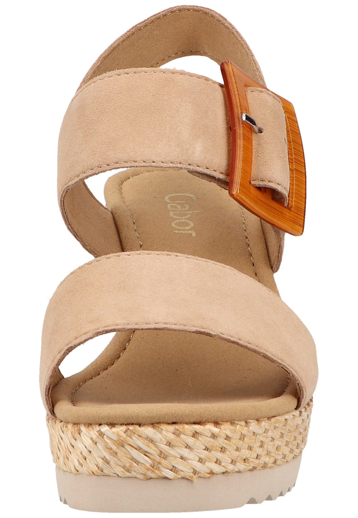Gabor Sandalen Veloursleder Caramel - surf4shoes