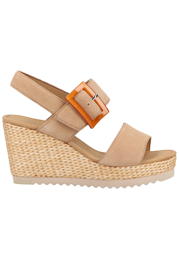 Gabor Sandalen Veloursleder Caramel - surf4shoes