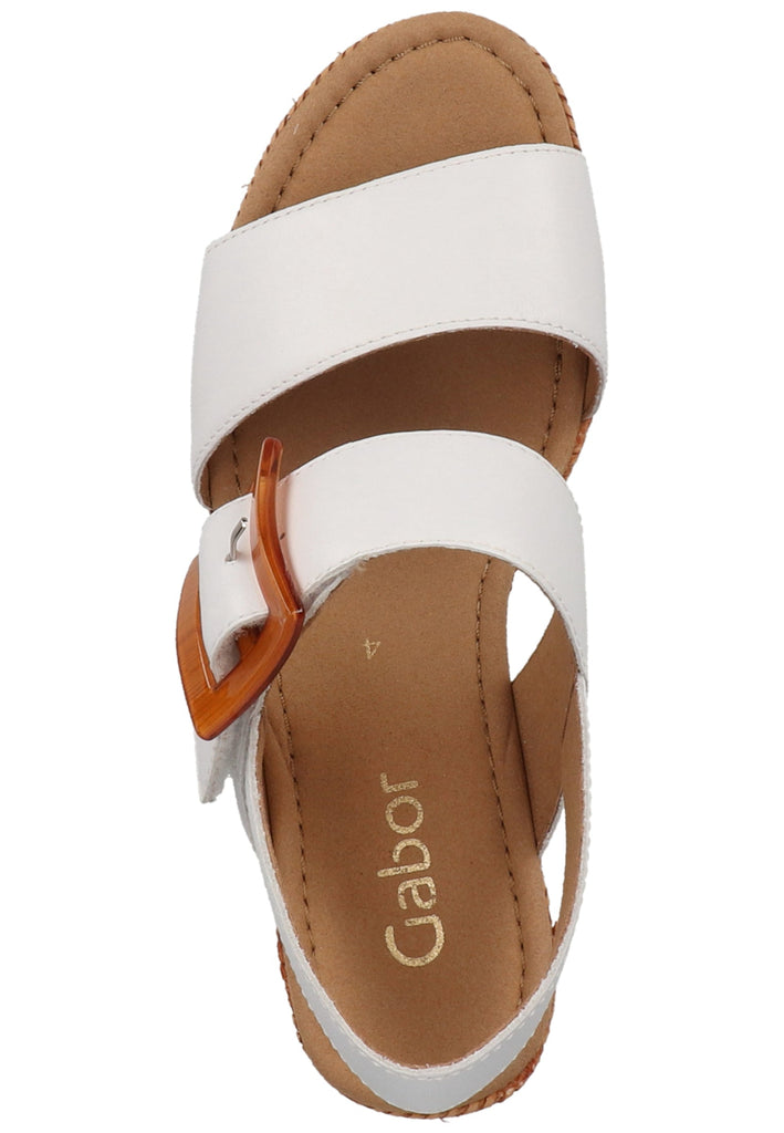 Gabor Sandalen Leder Weiß - surf4shoes