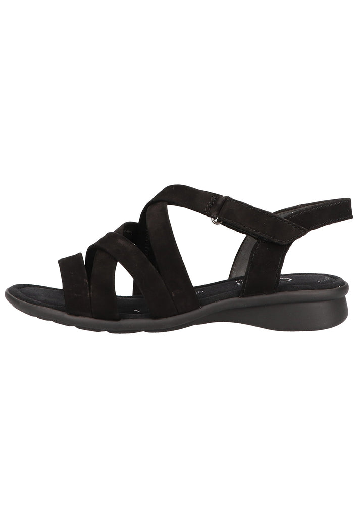 Gabor Sandalen Nubukleder Schwarz - surf4shoes