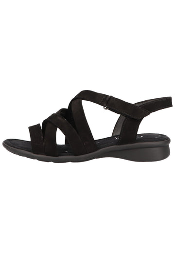Gabor Sandalen Nubukleder Schwarz - surf4shoes
