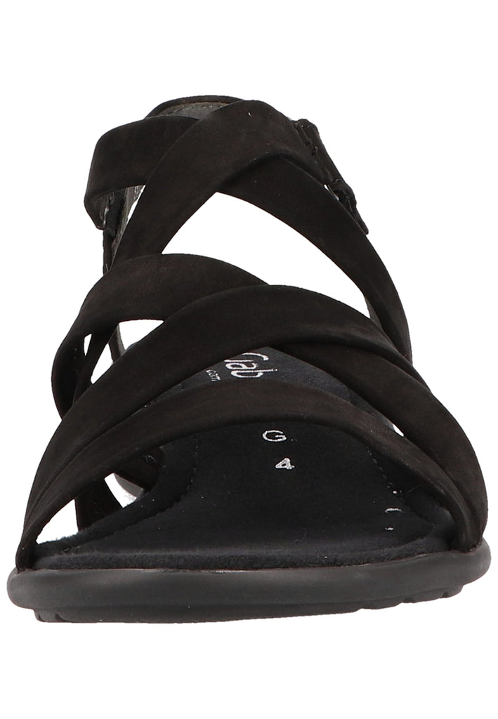 Gabor Sandalen Nubukleder Schwarz - surf4shoes