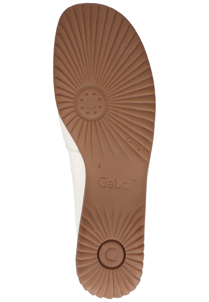 Gabor Slipper Leder Weiß/Silber - surf4shoes