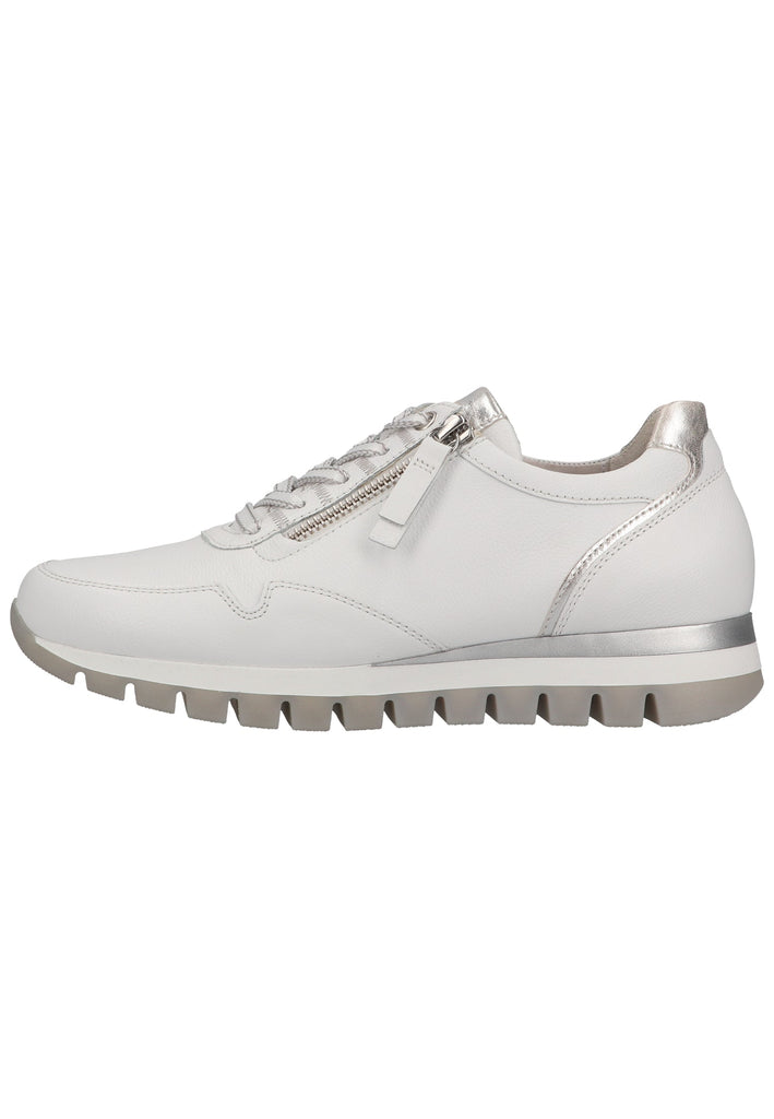 Gabor Sneaker Leder Weiß/Silber - surf4shoes