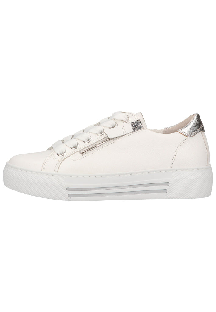 Gabor Sneaker Leder Weiß/Silber - surf4shoes