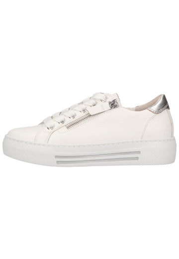Gabor Sneaker Leder Weiß/Silber - surf4shoes