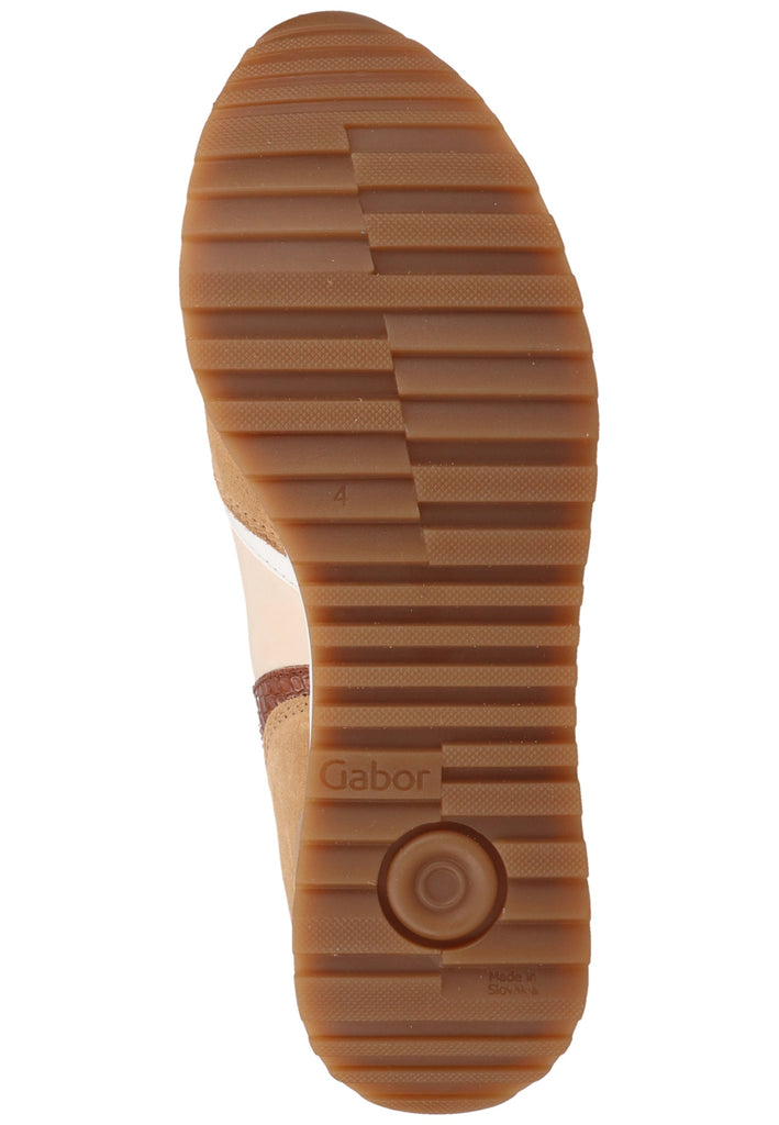 Gabor Sneaker Leder Weiß/Braun - surf4shoes