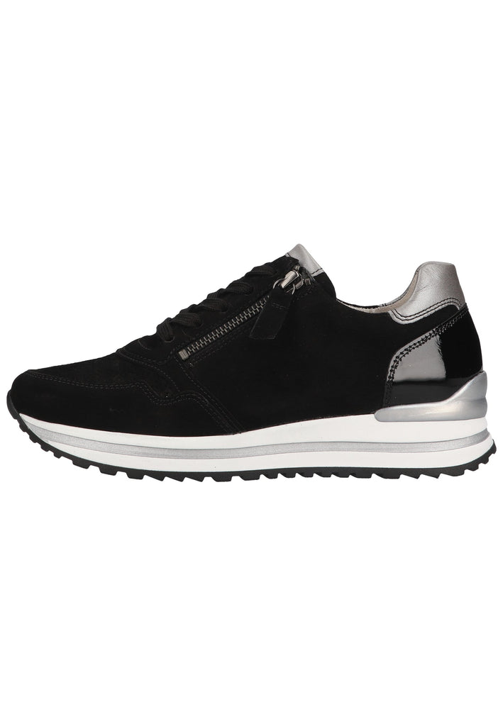 Gabor Sneaker Veloursleder Schwarz/Grau - surf4shoes