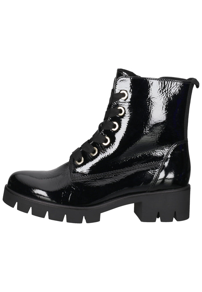 Gabor Stiefelette Leder Schwarz Lack - surf4shoes
