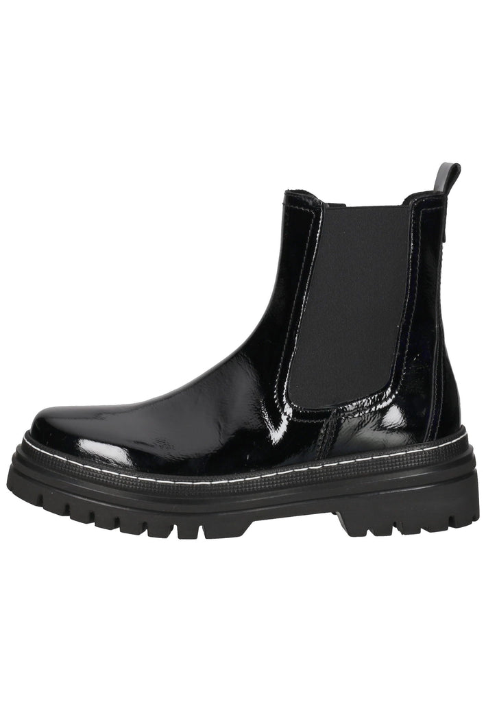 Gabor Stiefelette Leder Schwarz Lack - surf4shoes