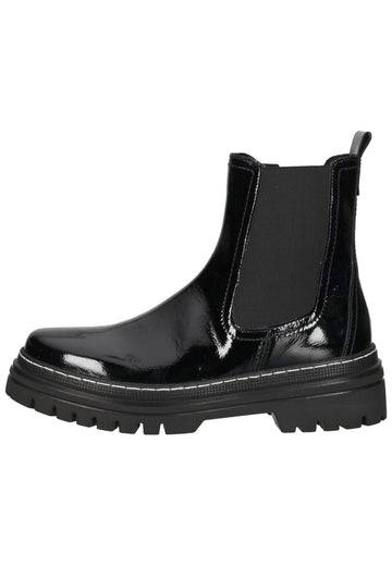 Gabor Stiefelette Leder Schwarz Lack - surf4shoes