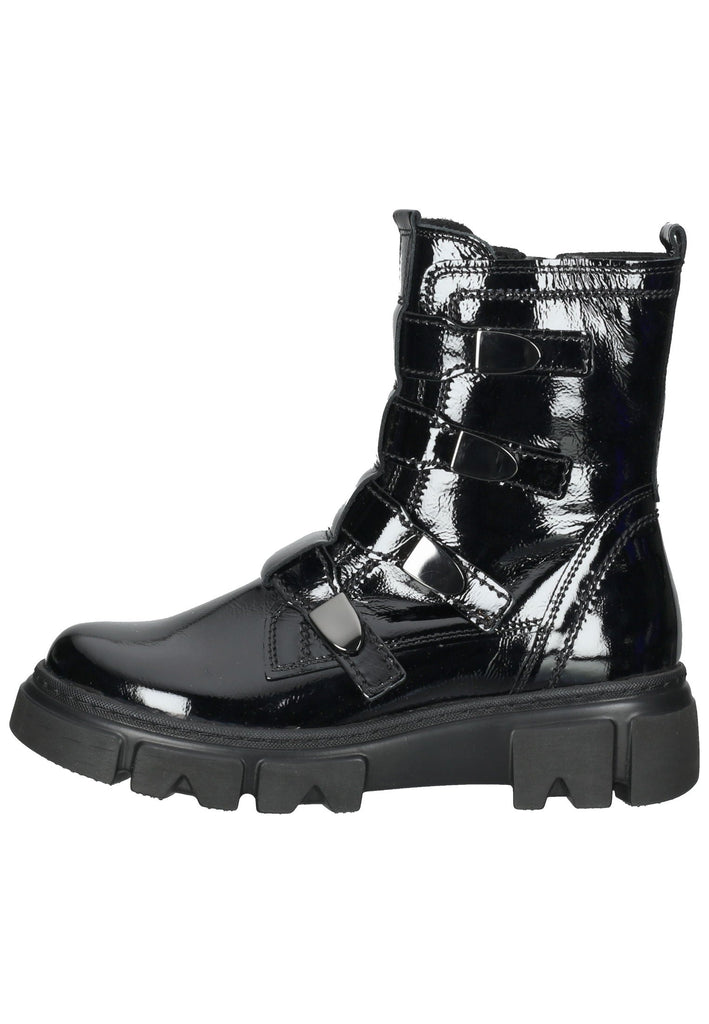 Gabor Stiefelette Leder Schwarz Lack - surf4shoes