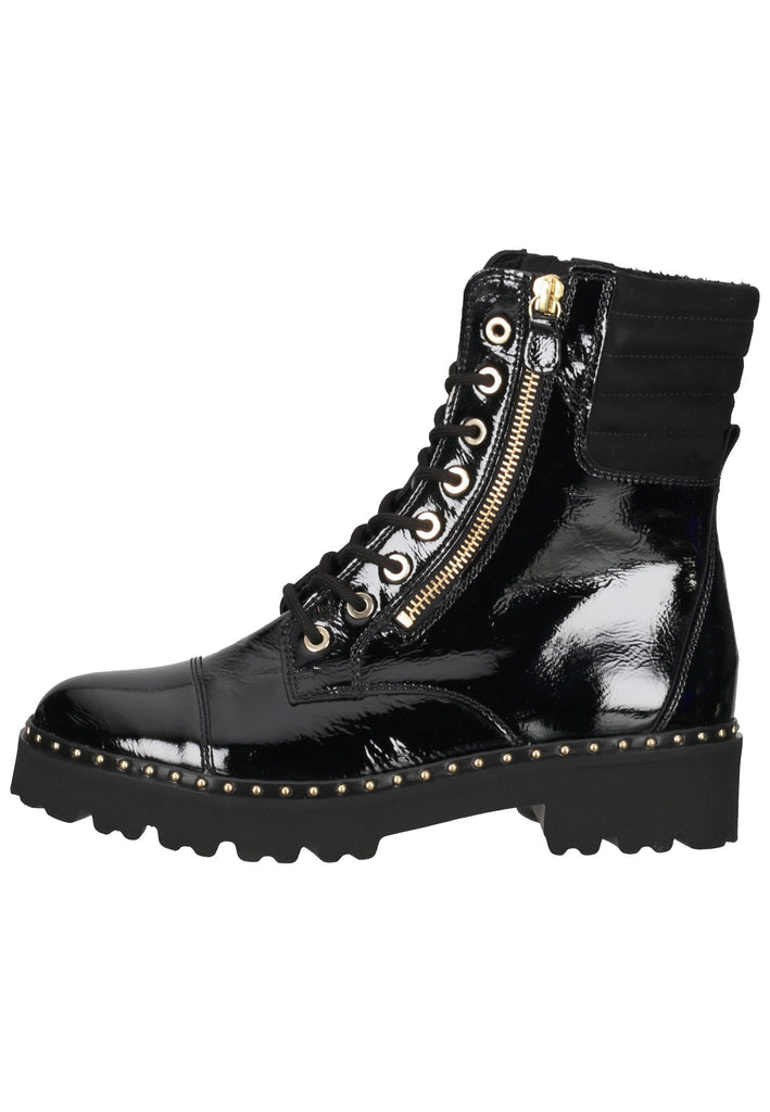 Gabor Stiefelette Leder Schwarz Lack - surf4shoes