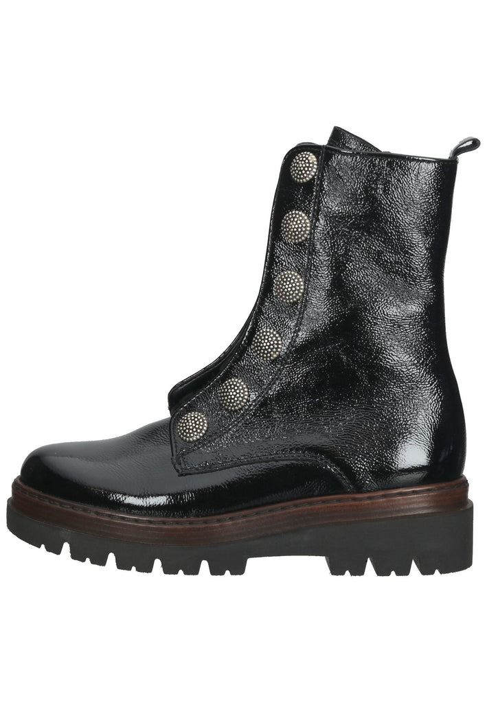 Gabor Stiefelette Leder Schwarz Lack - surf4shoes