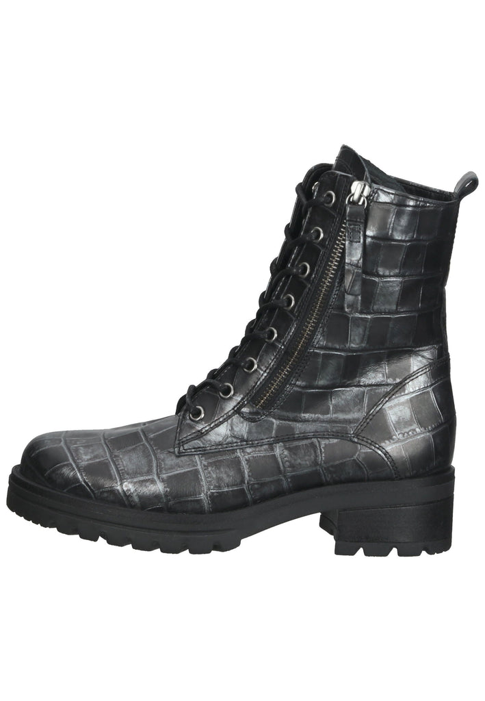 Gabor Stiefelette Leder Schwarz/Grau - surf4shoes