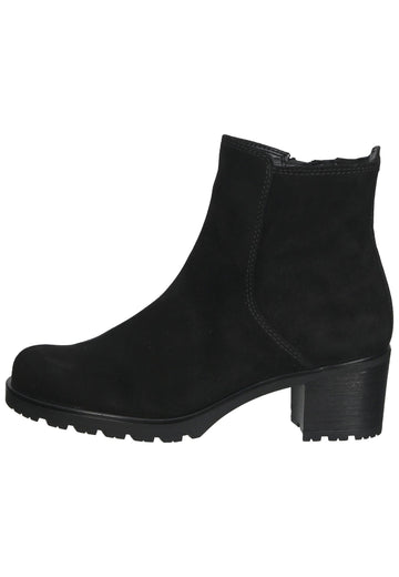 Gabor Stiefelette Veloursleder Schwarz - surf4shoes
