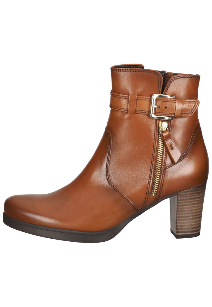 Gabor Stiefelette Glattleder Cognac - surf4shoes