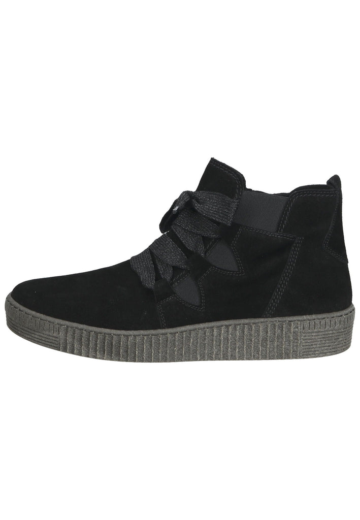 Gabor Stiefelette Leder Schwarz/Grau - surf4shoes