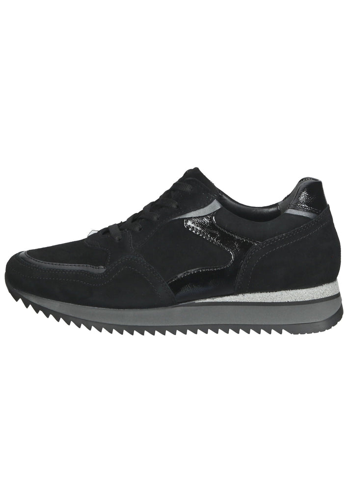 Gabor Sneaker Veloursleder Schwarz/Grau - surf4shoes