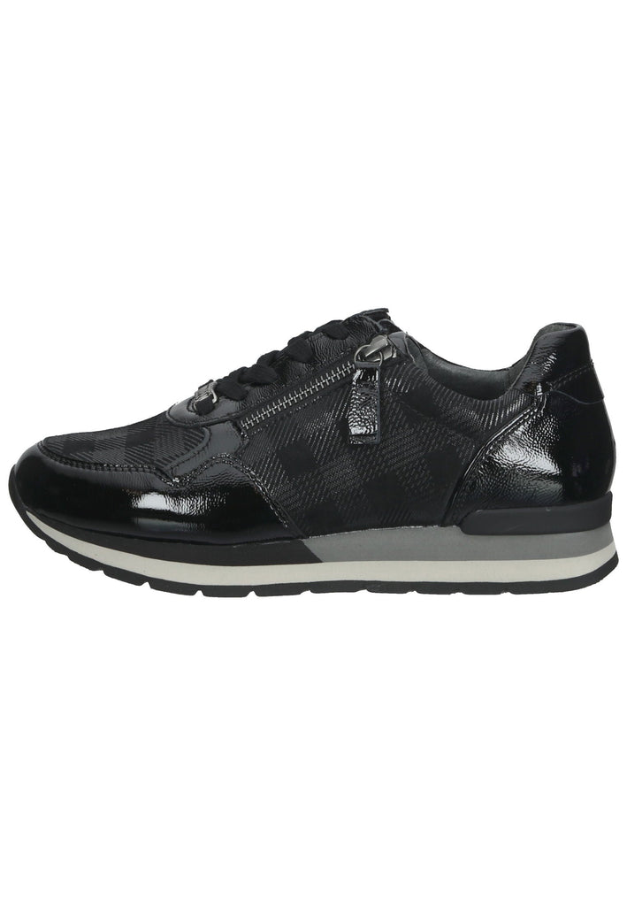 Gabor Sneaker Leder Schwarz Lack - surf4shoes