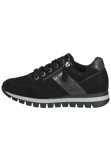Gabor Sneaker Leder Schwarz/Anthrazit - surf4shoes