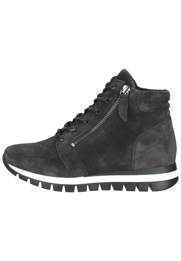 Gabor Stiefelette Veloursleder Dunkelgrau - surf4shoes