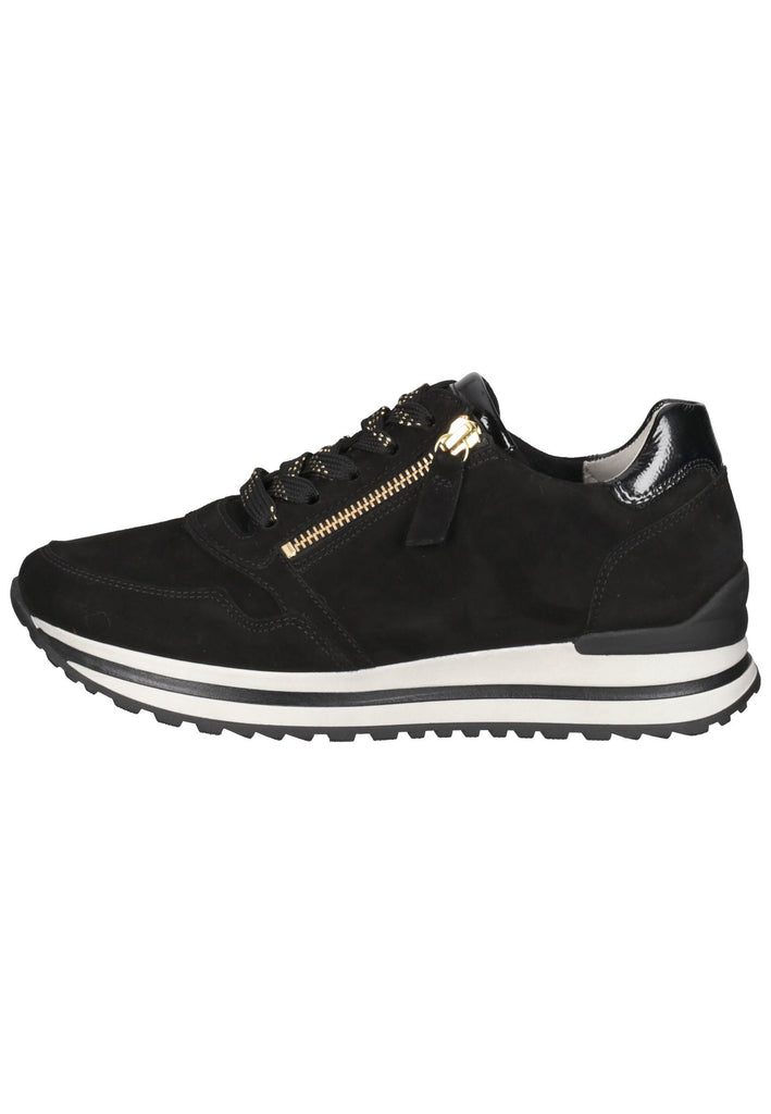 Gabor Sneaker Veloursleder Schwarz Kombi - surf4shoes