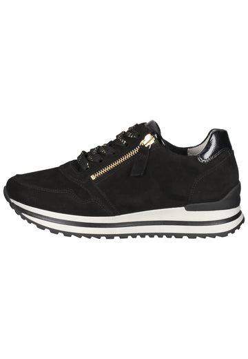 Gabor Sneaker Veloursleder Schwarz Kombi - surf4shoes